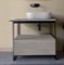 Console Sink Vanity With Ceramic Vessel Sink and Grey Oak Drawer